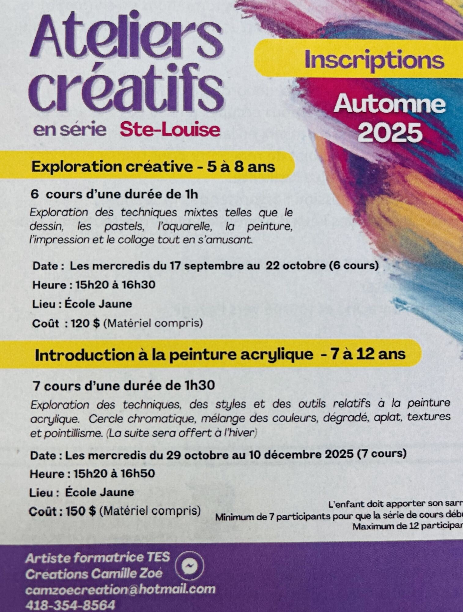 Ateliers création