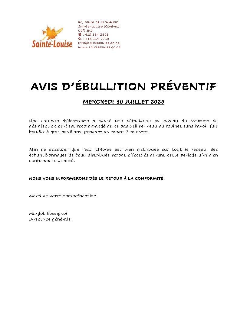 Avis d'ébullition